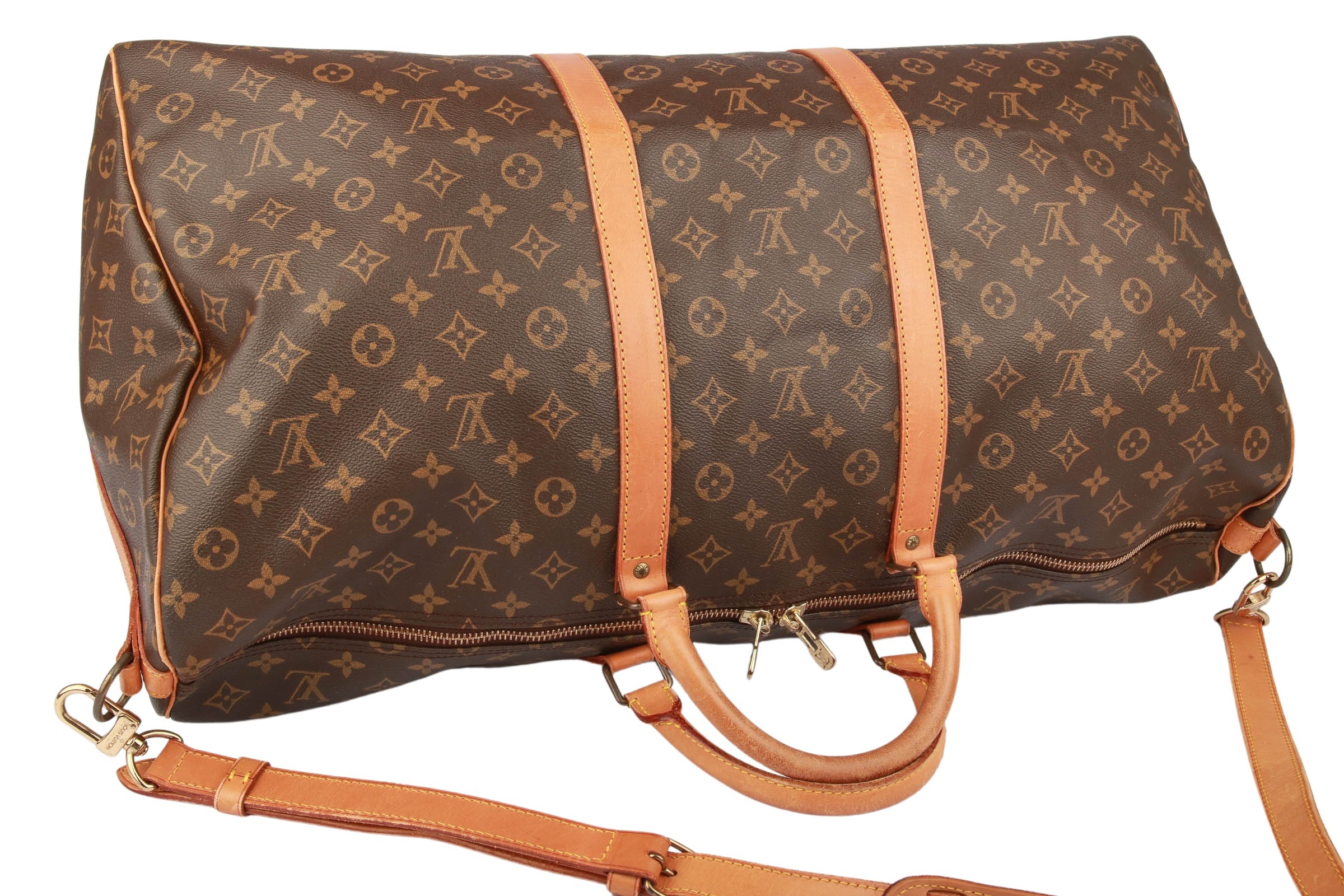 Extra Large Louis Vuitton Bandouliere Monogram Canvas Keepall 60