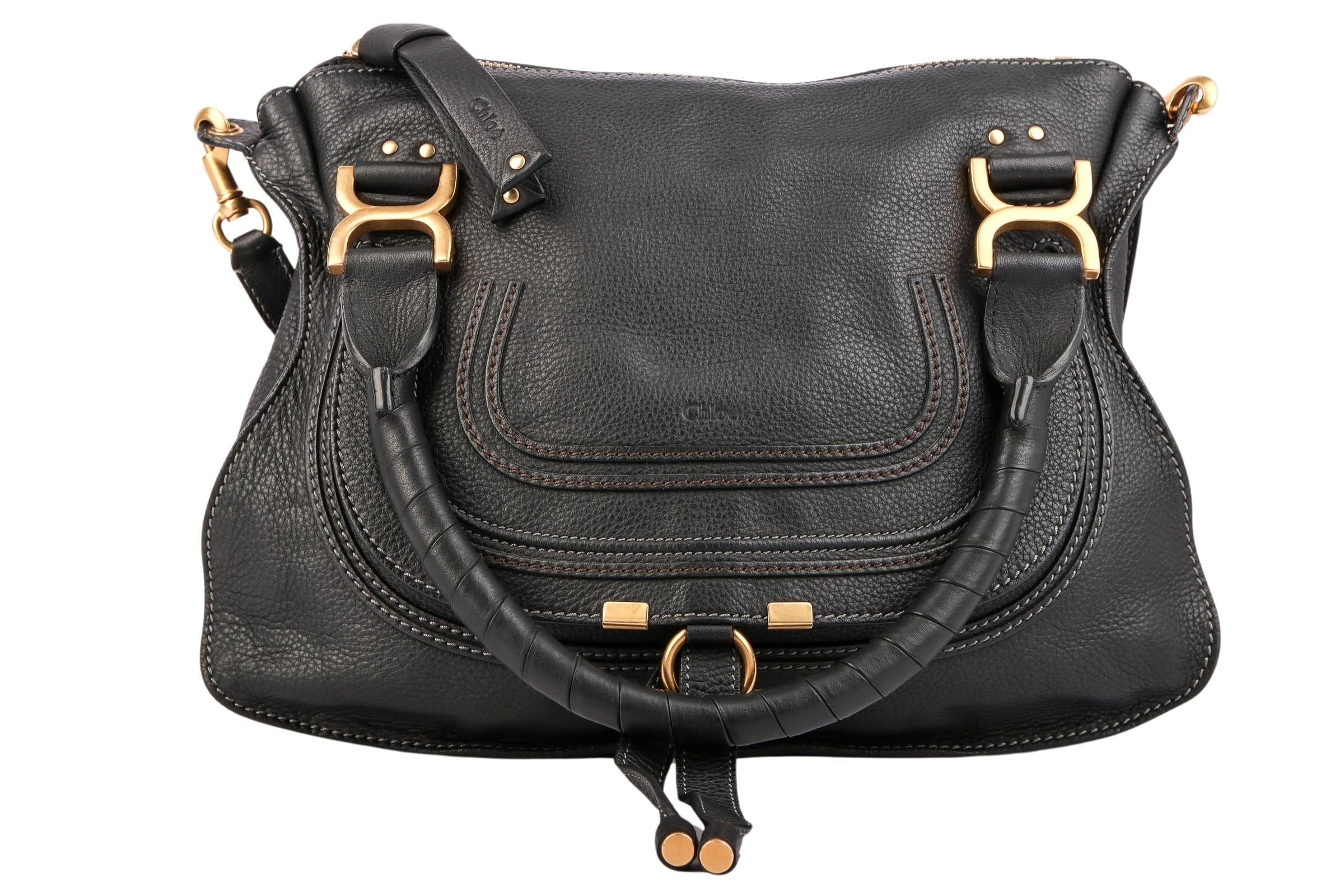 Chloé FAYE CHC17SS231H2O Women's Leather,Suede Shoulder Bag Black - Bags