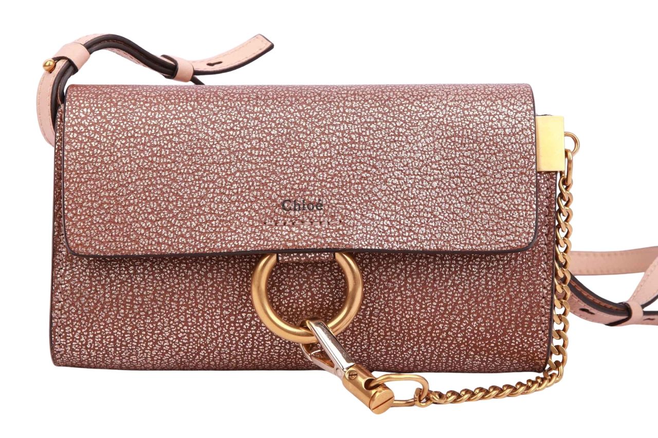 Chloé Faye Small Crossbody Bag Metallic