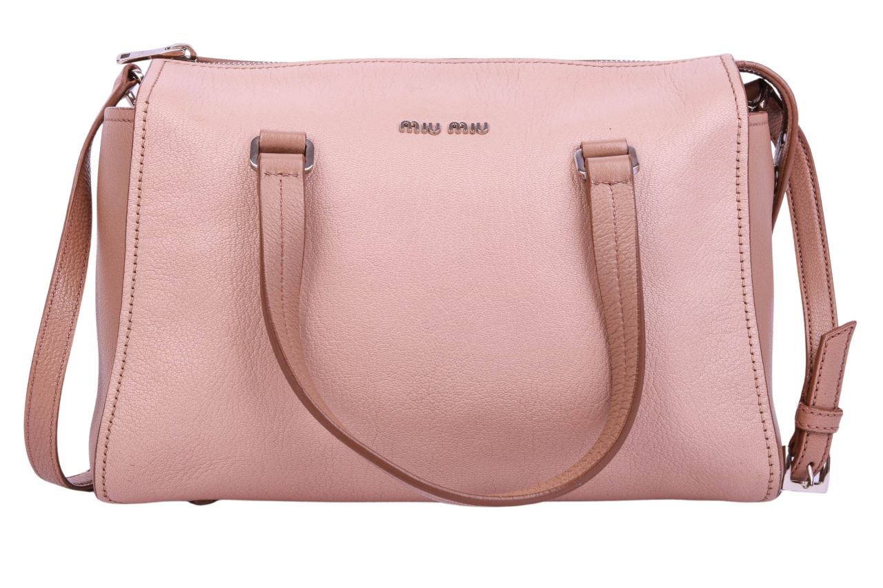 Miu Miu Madras Shopper Beige