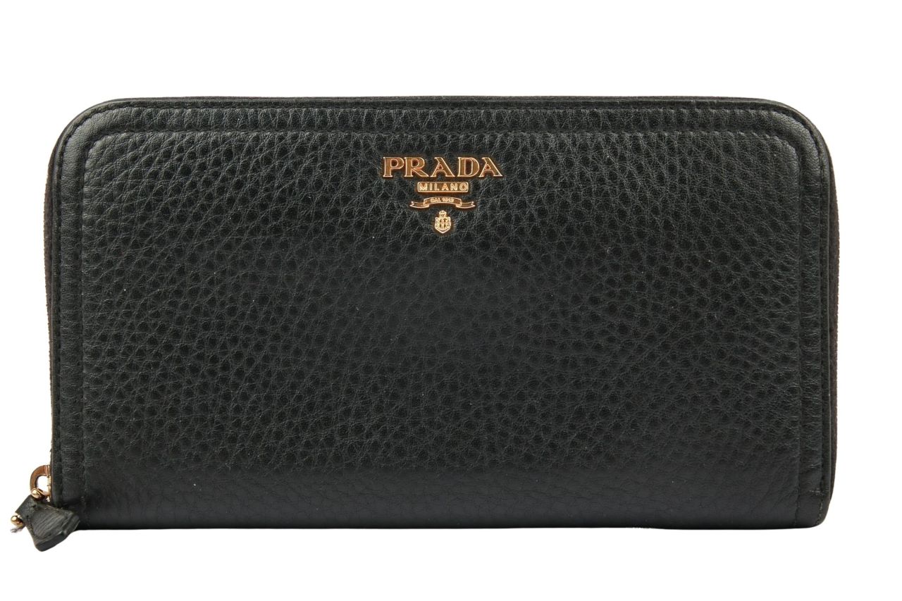 Prada Portemonnaie Leder Schwarz