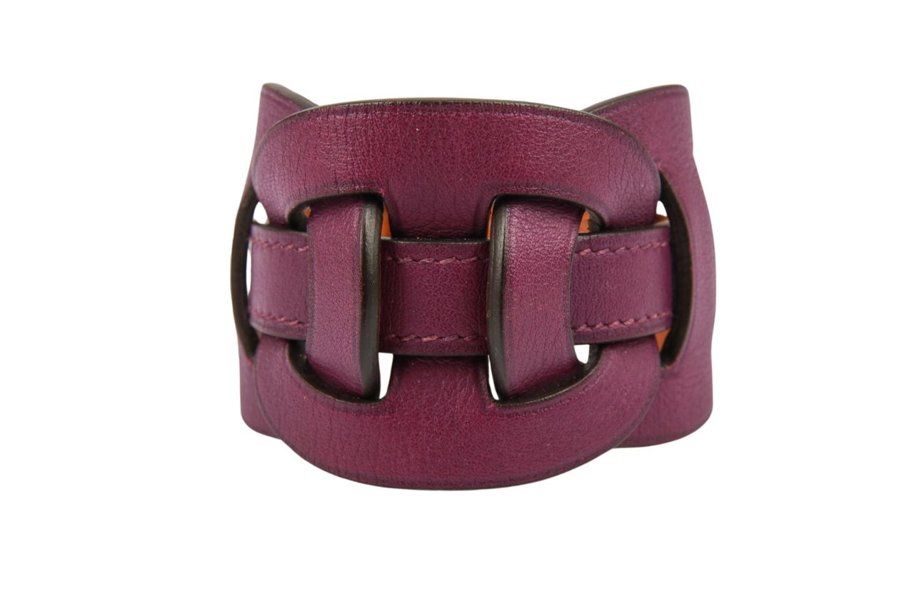 Hermès Leather Fétiche Purple