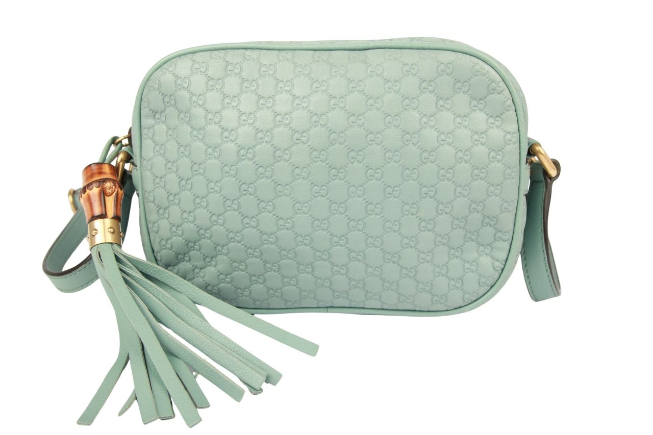 Gucci Sunshine Disco Micro Guccissima Leder Türkis