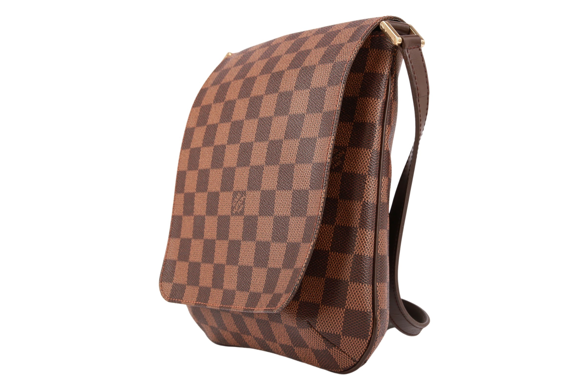 Louis Vuitton Musette Tango Damier Ebene Canvas Shoulder Bag