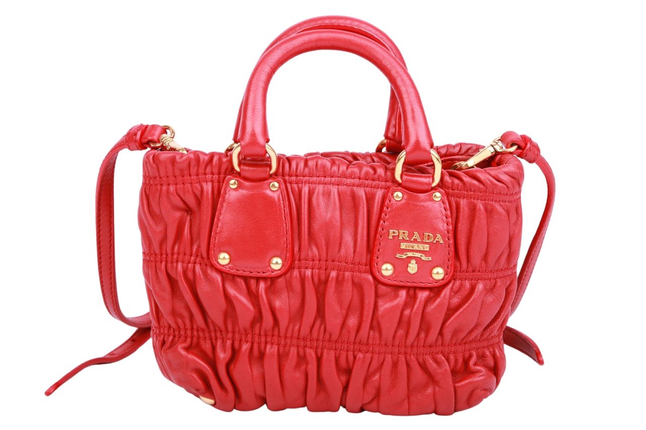 Prada Rot Gaufre Nappa Mini Crossbody Tasche