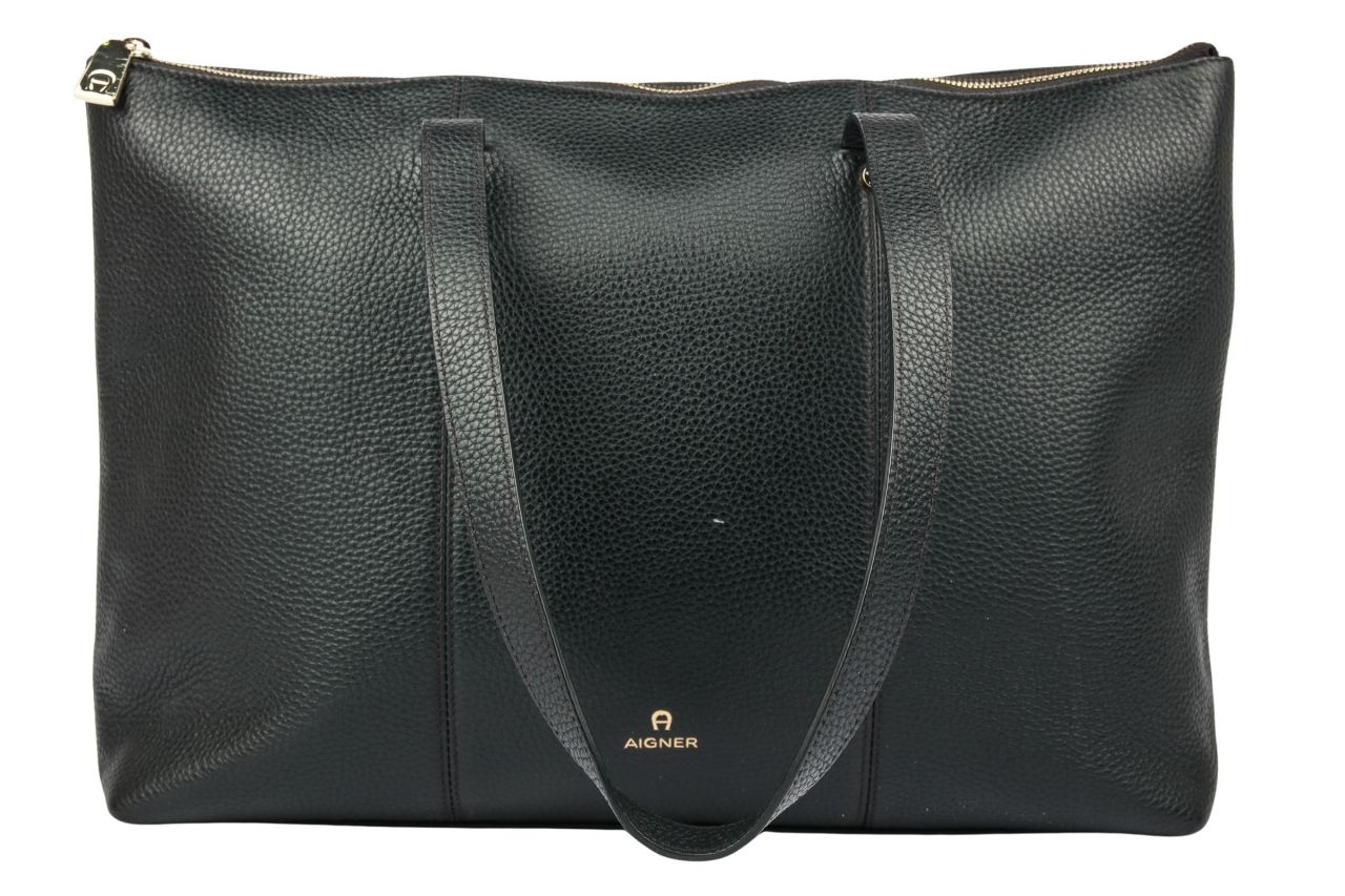 Aigner Ivy Shopper Leder Schwarz