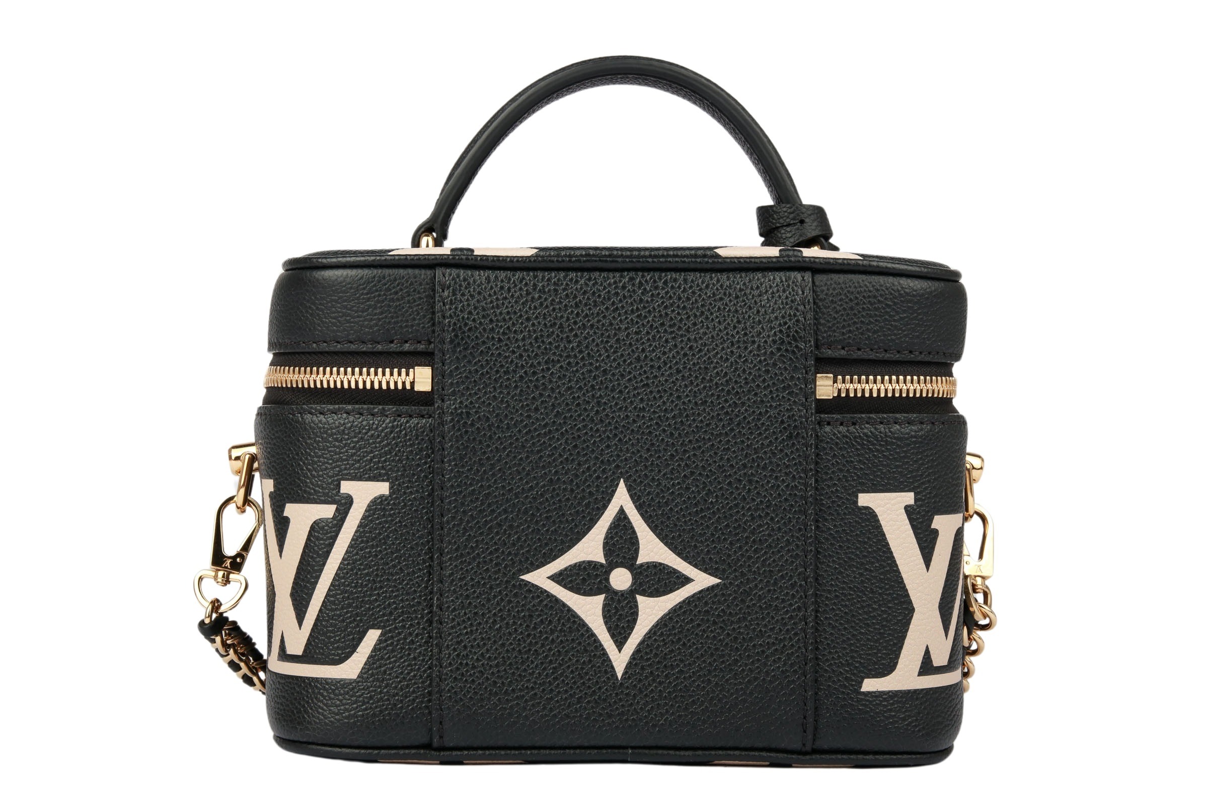 Louis Vuitton Vanity PM Black/Beige in Leather with Gold-tone - US