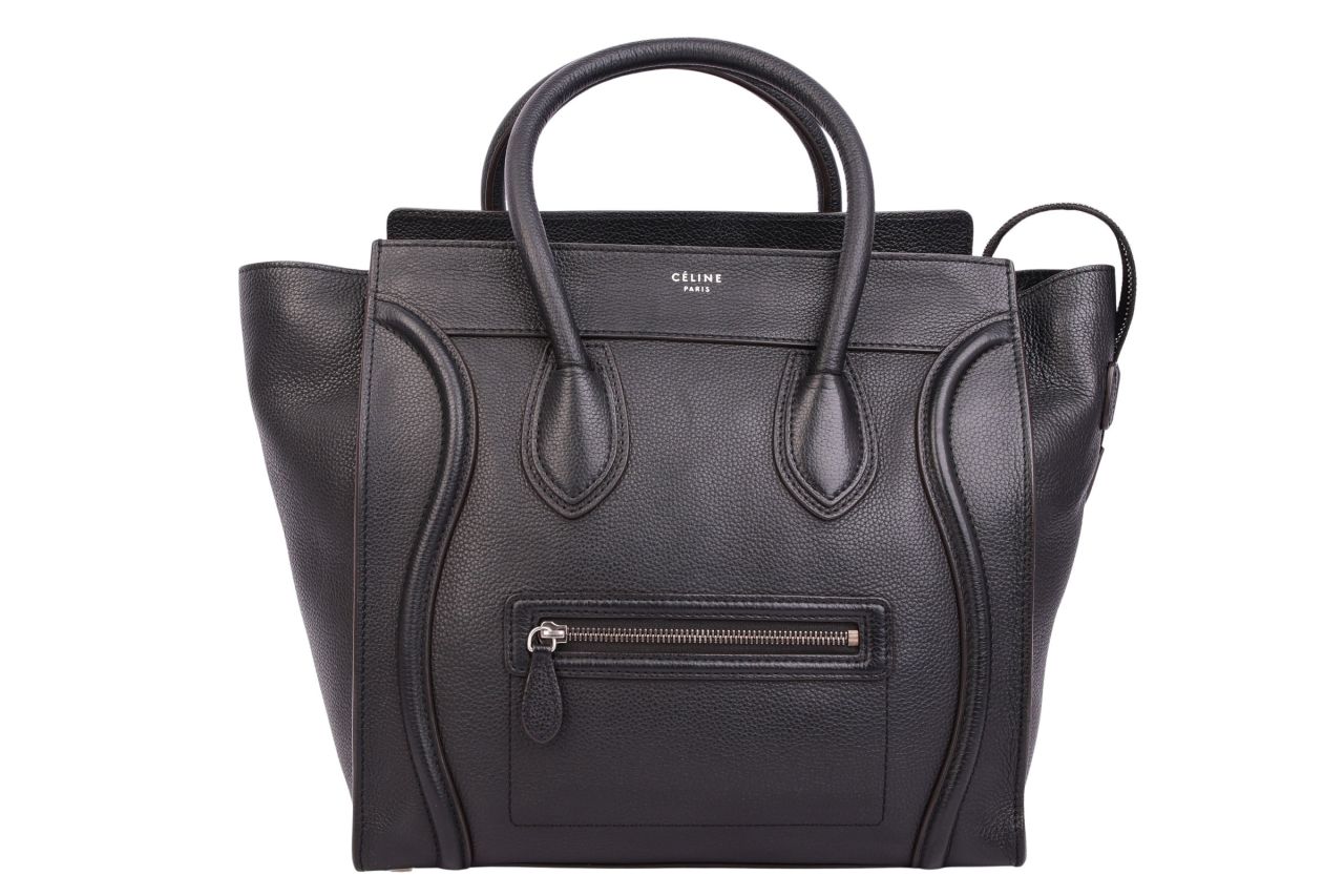 Céline Mini Luggage Bag Leder Schwarz