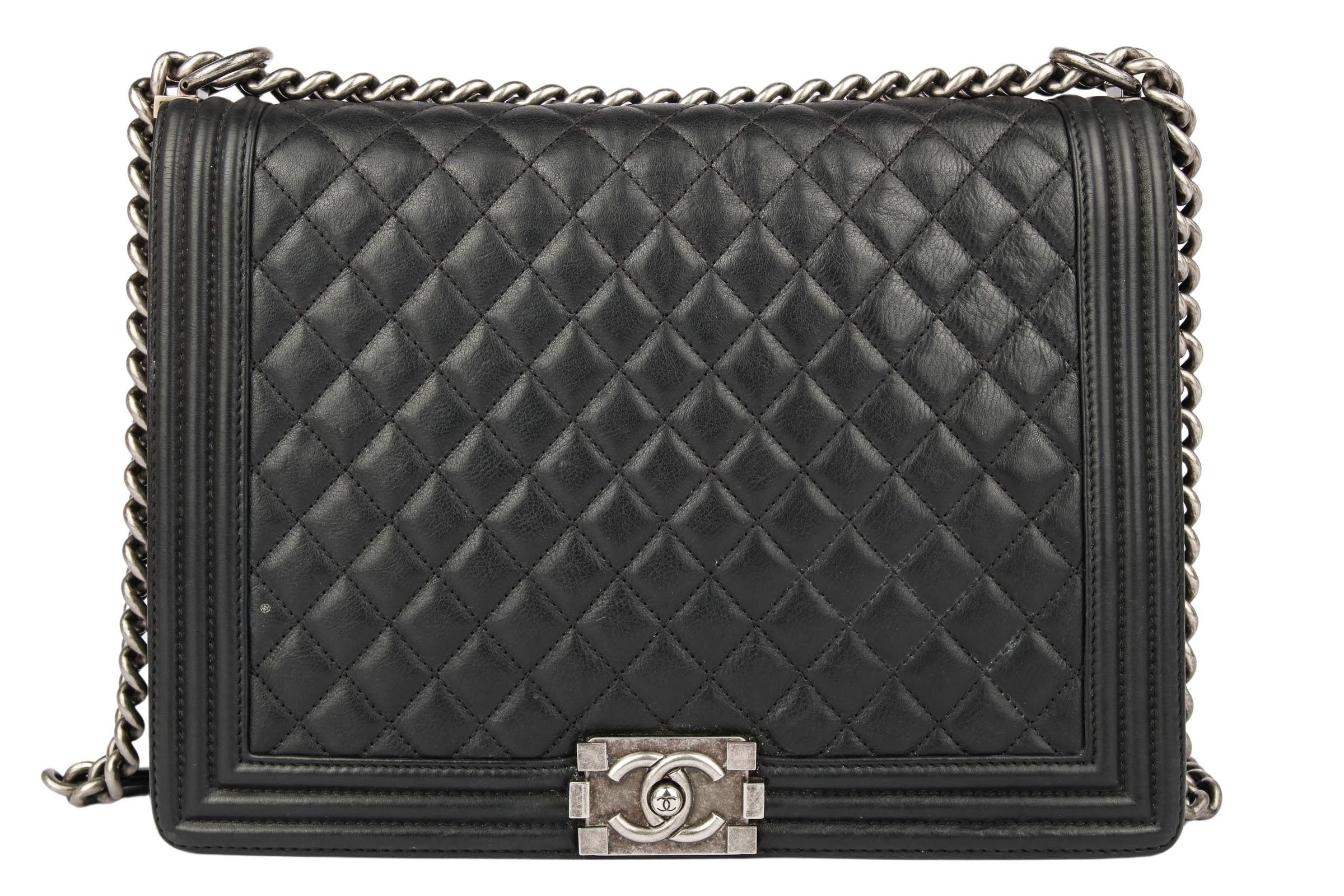 Chanel Boy Large Leder Schwarz Luxussachen