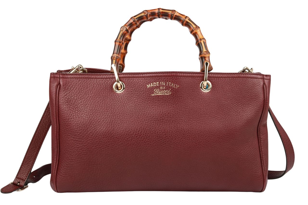 Gucci Bamboo Shopper Bordeaux