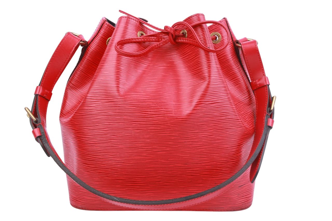 Louis Vuitton Sac Noé Petit Epi Leder Rot