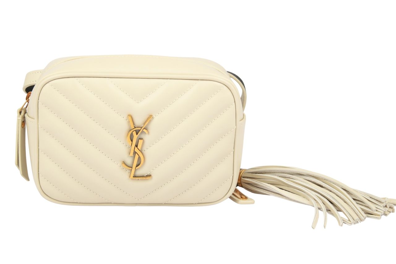 Saint Laurent Lou Gürteltasche Cremeweiß