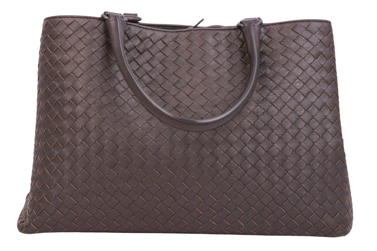 Bottega Veneta Intrecciato Nappa Tasche Grau