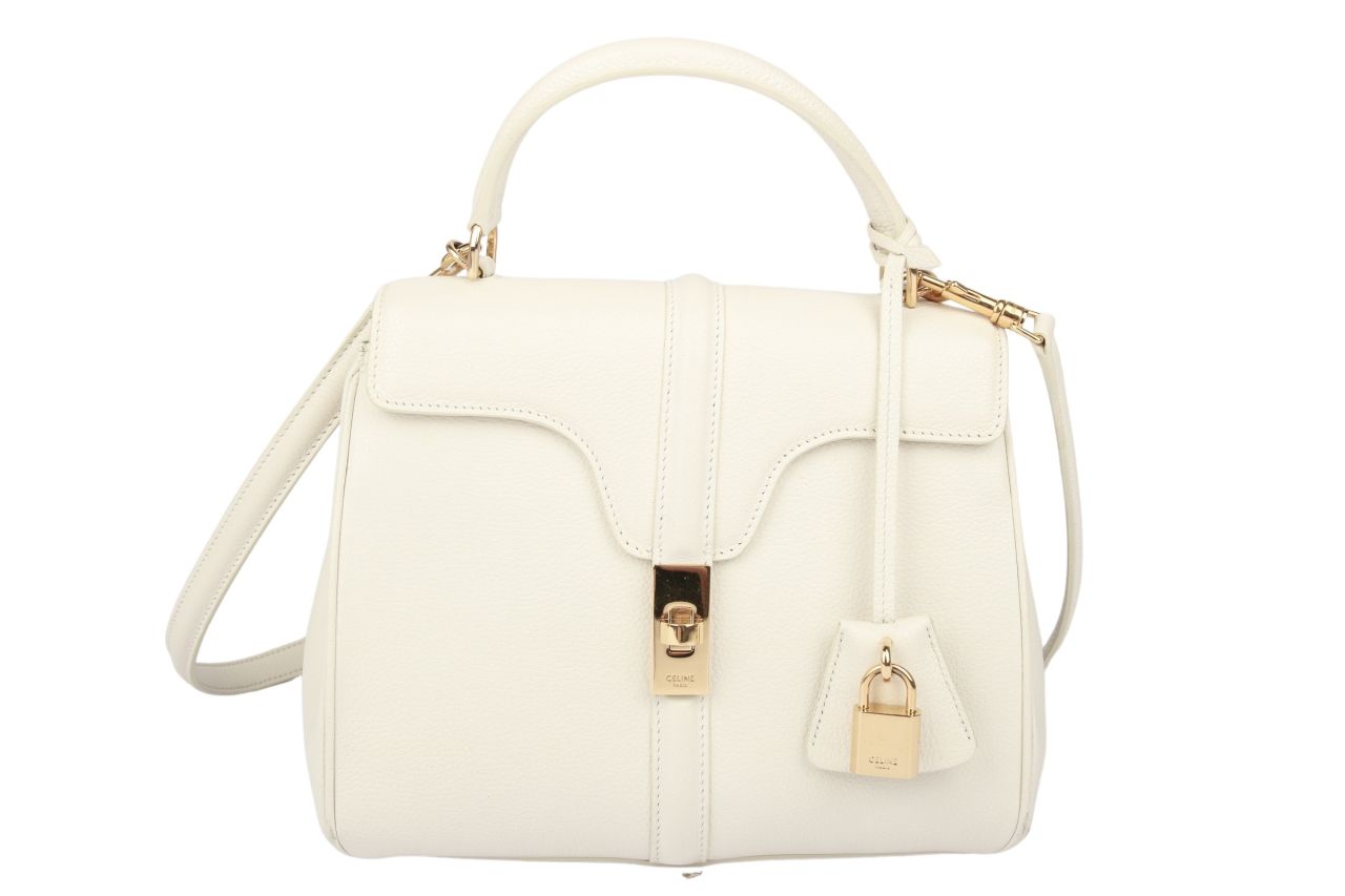 Céline 16 Small Leder Weiß