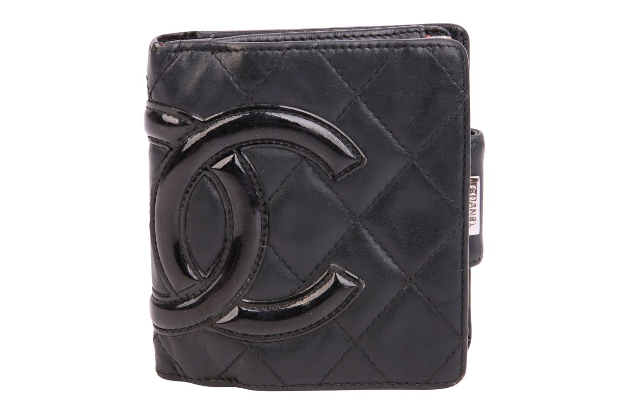 Chanel Cambon Bifold Portemonnaie Schwarz