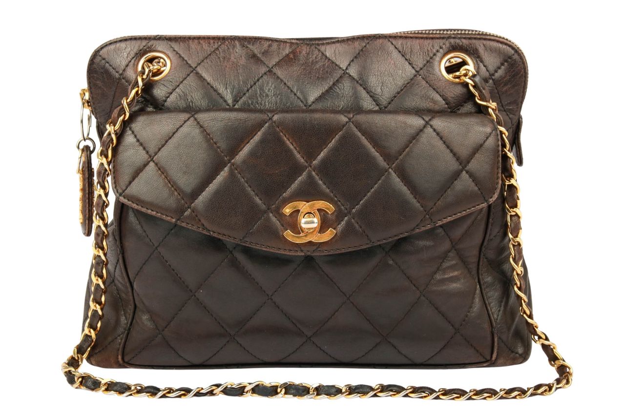 Chanel Vintage Shopper Braun