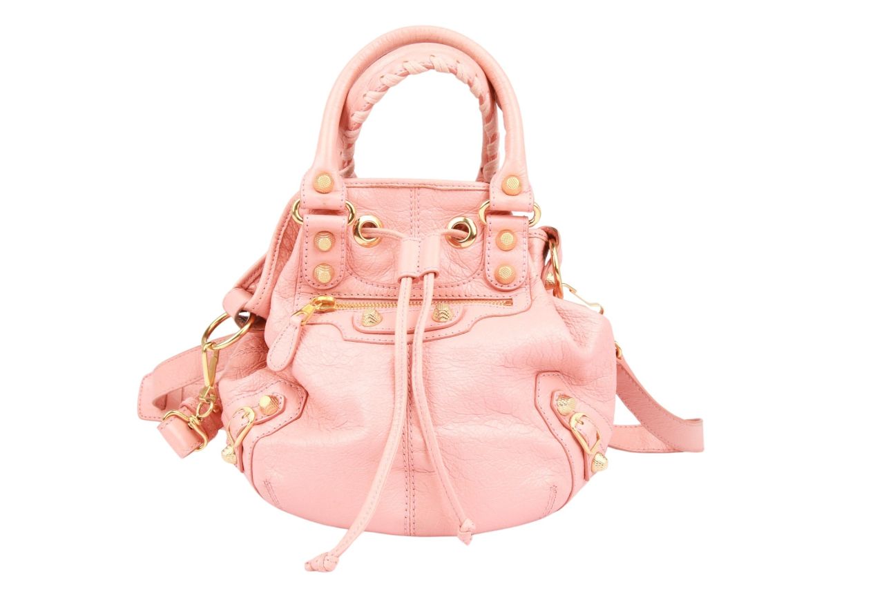 Balenciaga Giant Mini Pompon Bag Rosa