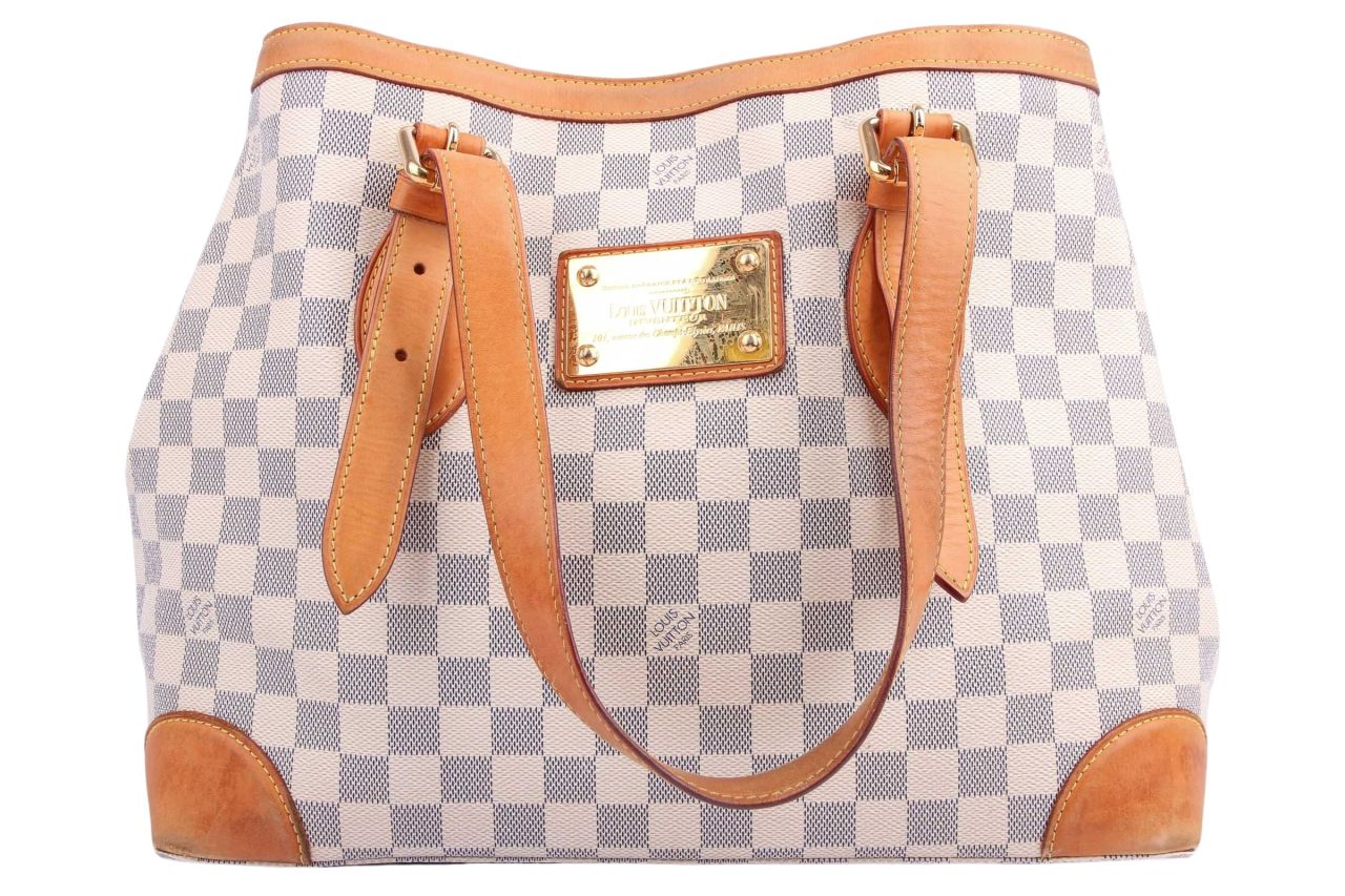 Louis Vuitton Louis Vuitton Hampstead MM White Azur Damier Canvas