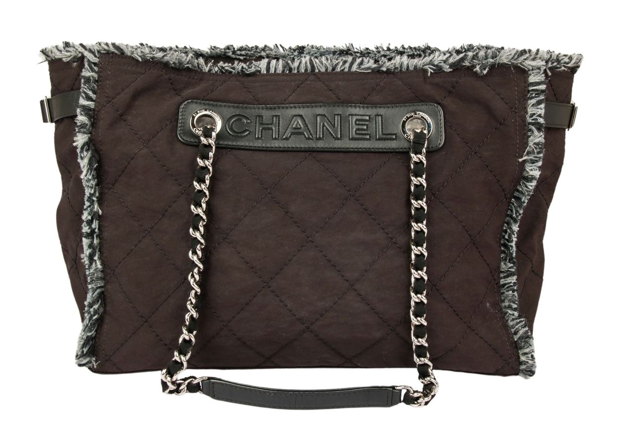 Chanel Deauville Shopper Fransen Schwarz