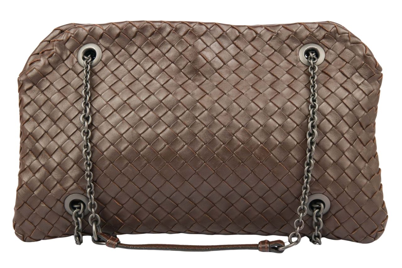 Bottega Veneta Intrecciato Schultertasche Braun