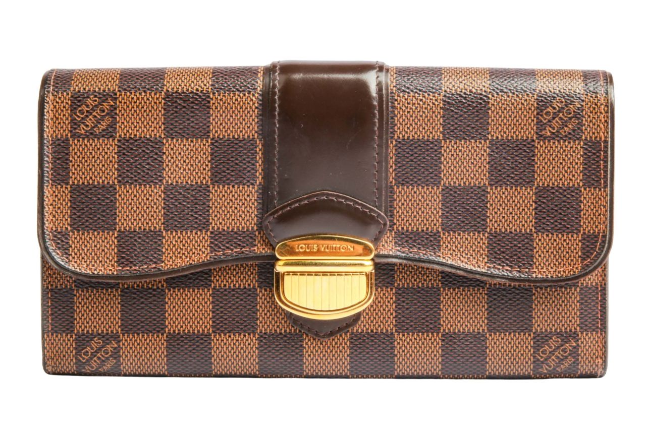 Louis Vuitton Sistina Geldbörse Damier Ebene Canvas