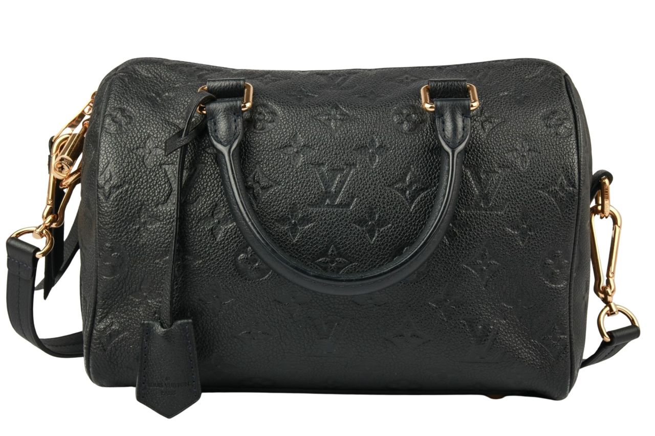 Louis Vuitton Speedy 25 Bandoulière Monogram Empreinte Schwarz