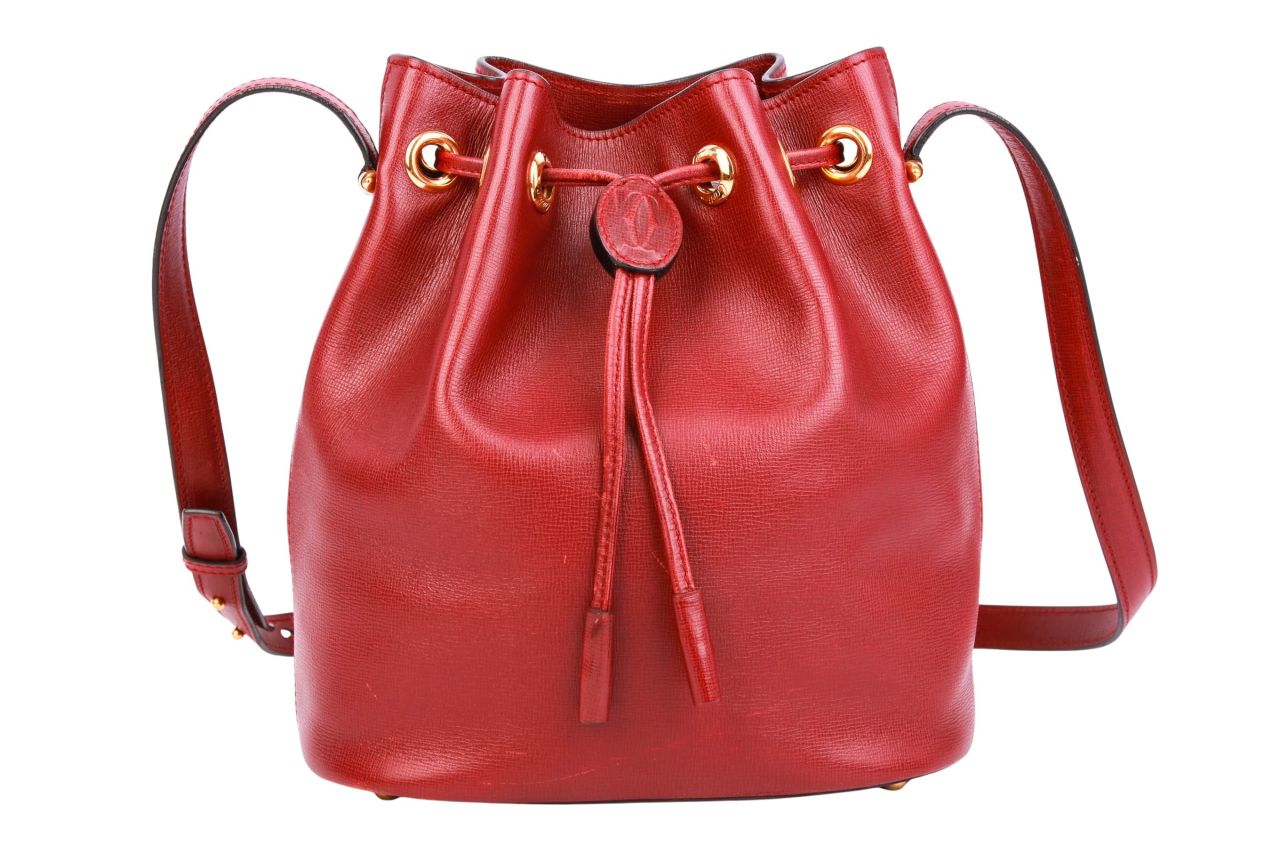 Cartier Bucket Bag Leder Rot