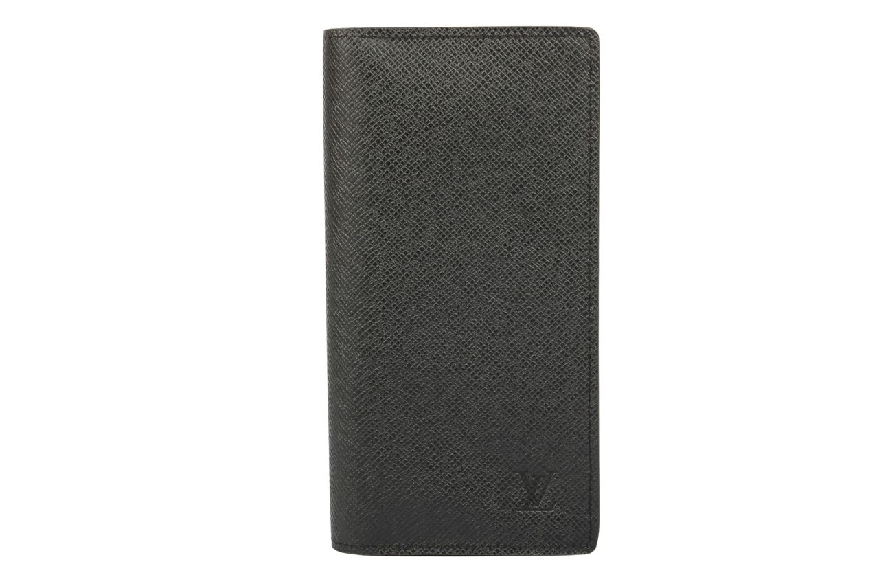 Louis Vuitton Long Wallet Taiga Leder Schwarz