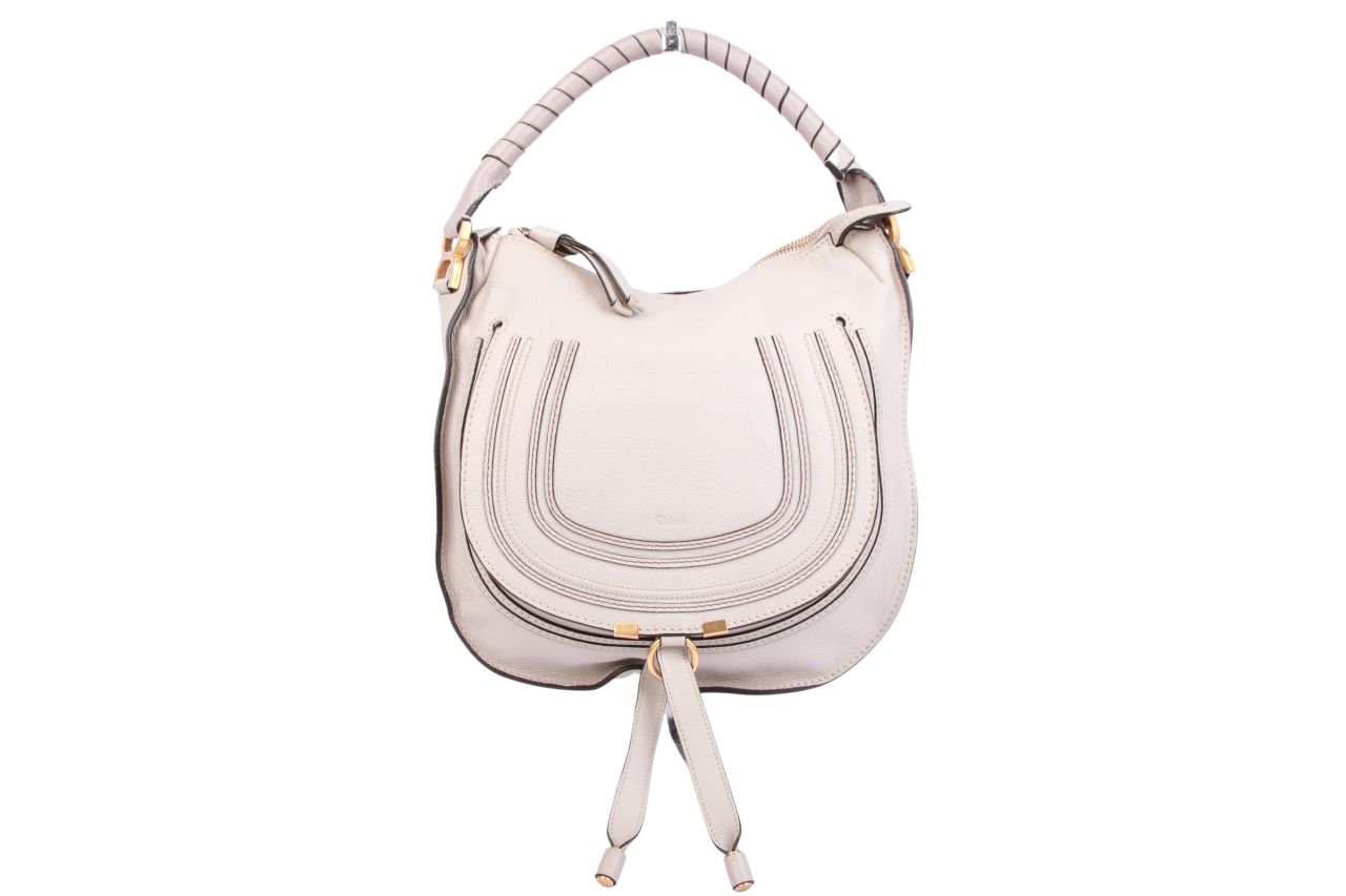 Chloé Marcie Hobo Tasche Hellgrau