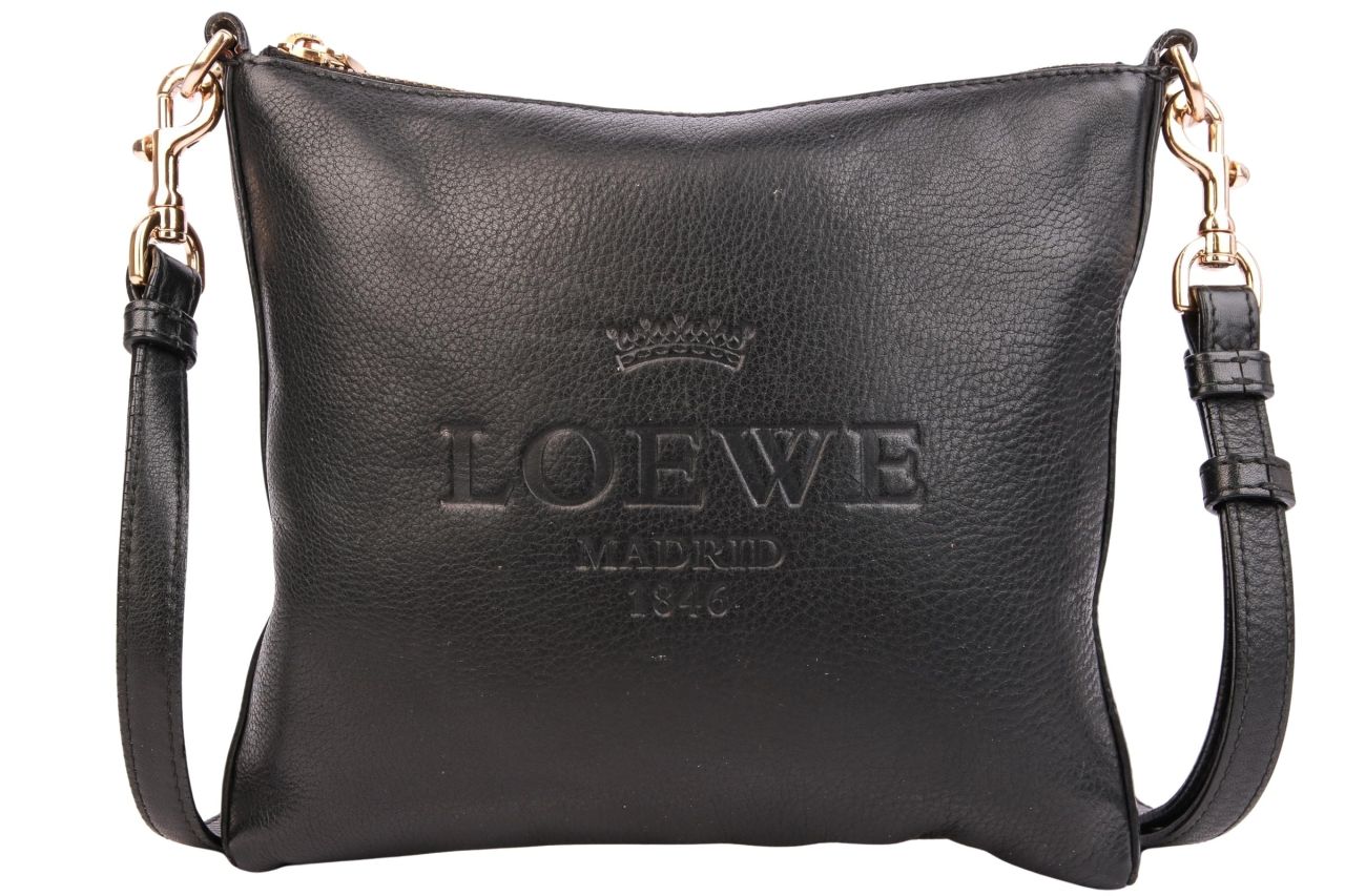 Loewe Heritage Umhängetasche Leder Schwarz