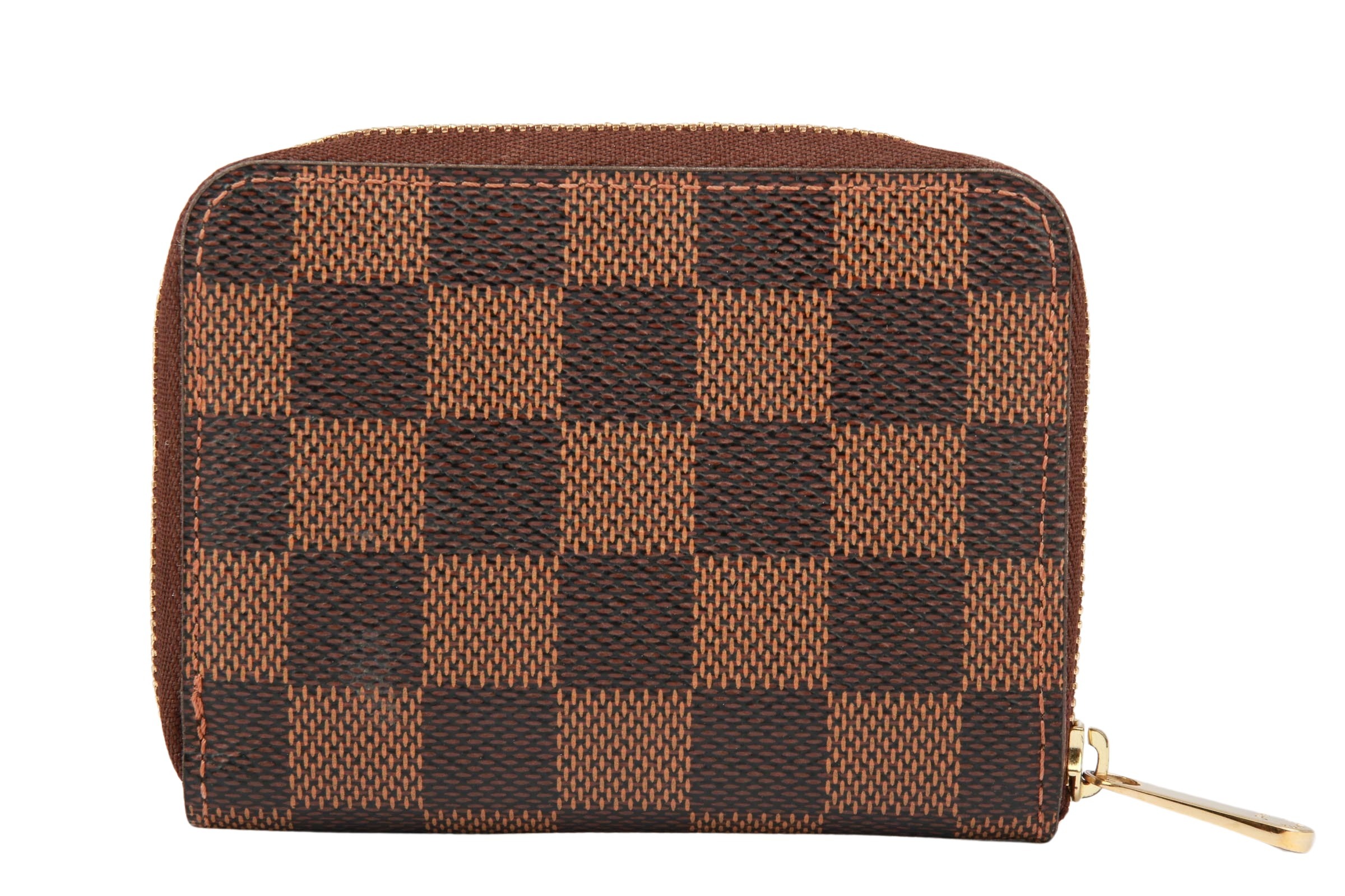 LOUIS VUITTON Damier Ebene Zippy Coin Purse Brown