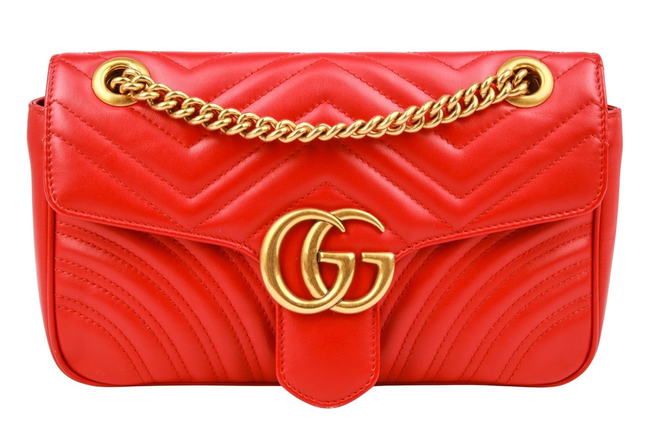 Gucci Marmont Small Leder Rot